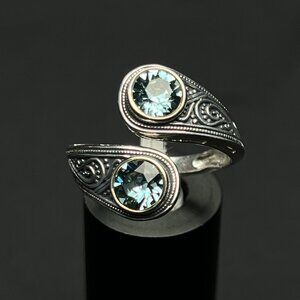 Blue Topaz Wrap-Around Ring